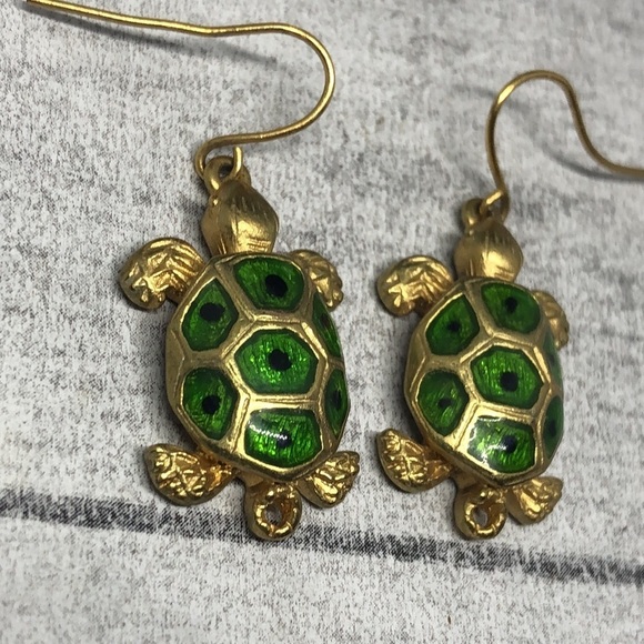 Chico's turtle fun dressy-casual earrings boho  beach coastal summer vacation. - Picture 2 of 5